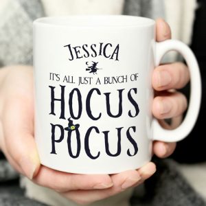 Personalised Kid's Halloween Hocus Pocus White China Mug