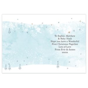 Personalised Polar Bear 1st Christmas As A Family Card
