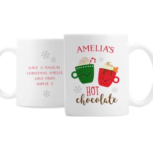 Personalised Cute Christmas Ceramic Hot Chocolate Mug