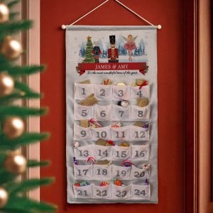 Childs Personalised Fabric Nutcracker Pocket Advent Calendar