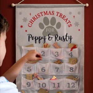 Personalised Pet Fabric Pocket Advent Calendar Dog Cat