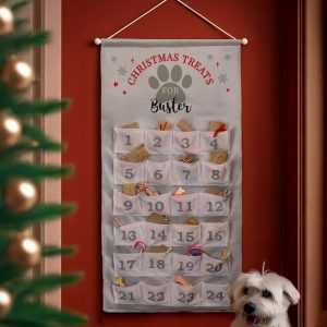 Personalised Pet Fabric Pocket Advent Calendar Dog Cat