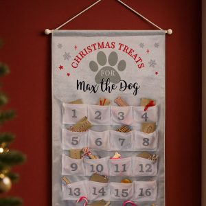 Personalised Pet Fabric Pocket Advent Calendar Dog Cat