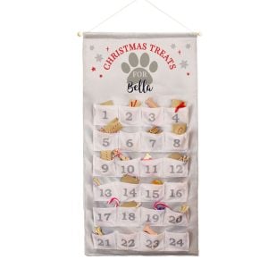 Personalised Pet Fabric Pocket Advent Calendar Dog Cat