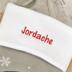 Personalised Silver Santa Deluxe Christmas Stocking