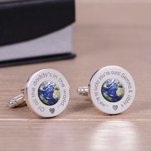 Personalised In The World Daddy or Granddad Cufflinks