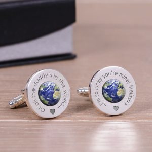 Personalised In The World Daddy or Granddad Cufflinks