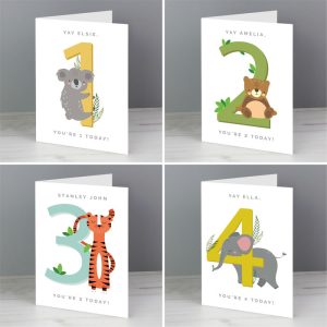 Personalised Animal Themed Children's Birthday Card