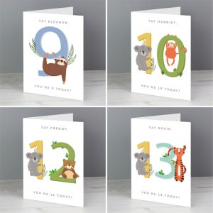 Personalised Animal Themed Children's Birthday Card