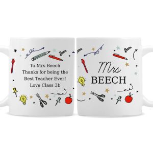 Personalised School Themed Ceramic Teacher's Mug