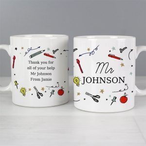 Personalised School Themed Ceramic Teacher's Mug