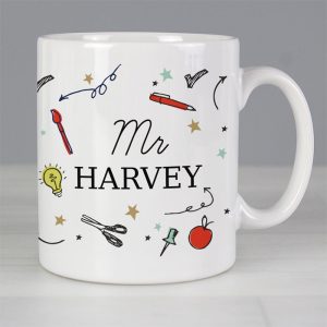 Personalised School Themed Ceramic Teacher's Mug