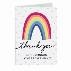 Personalised Rainbow Thank You Card