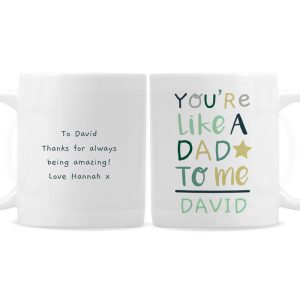 Personalised You're Like a Dad to Me China Mug Stepdad Gift