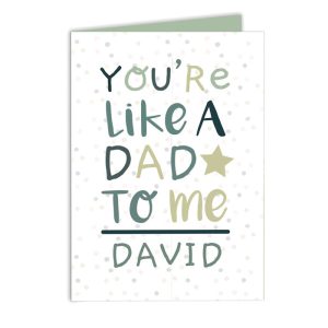 Personalised 'You're Like a Dad to Me Card' Stepdad, Sponsor