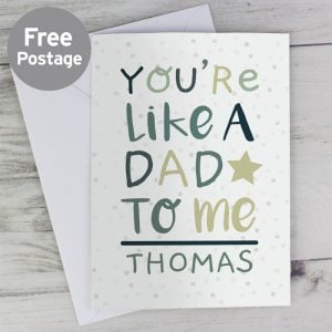 Personalised 'You're Like a Dad to Me Card' Stepdad, Sponsor