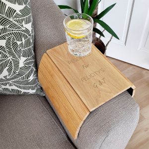 Personalised Wooden Sofa Tray Any Text