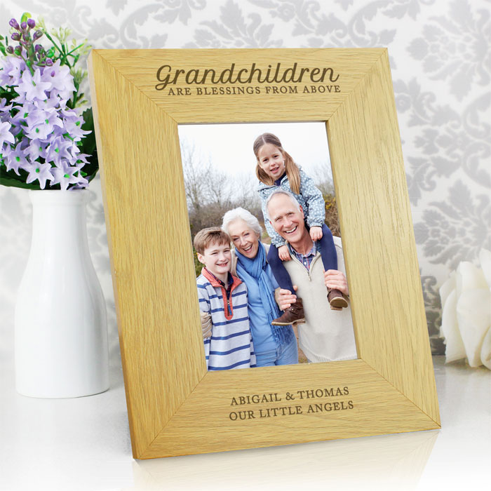 Personalised Grandchildren Are Blessings 6x4 Photo Frame