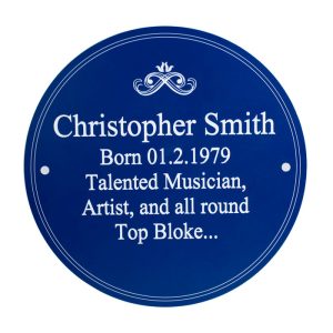 Personalised Blue Heritage Plaque Novelty Gift Any Occasion