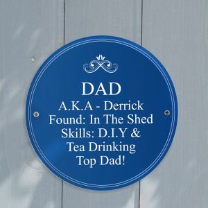 Personalised Blue Heritage Plaque Novelty Gift Any Occasion