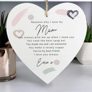 Personalised Reason Why I Love Large Wooden Heart