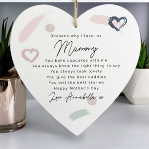 Personalised Reason Why I Love Large Wooden Heart