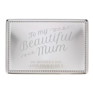 Personalised Beautiful Mum Rectangular Jewellery Box