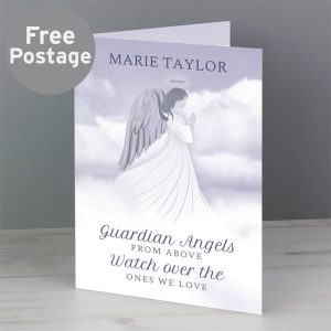 Personalised Guardian Angel Memorial Card