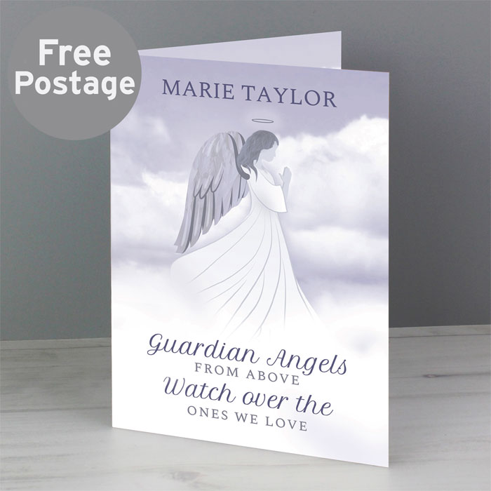 Personalised Guardian Angel Memorial Card