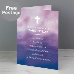 Personalised In Loving Memory Cross Card