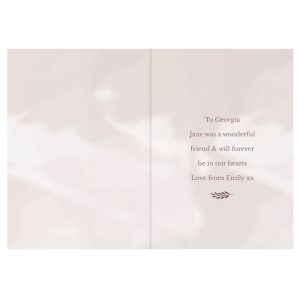 Personalised Floral Cross Bereavement Card