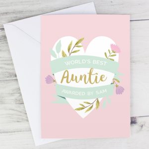 Personalised Floral Heart Card
