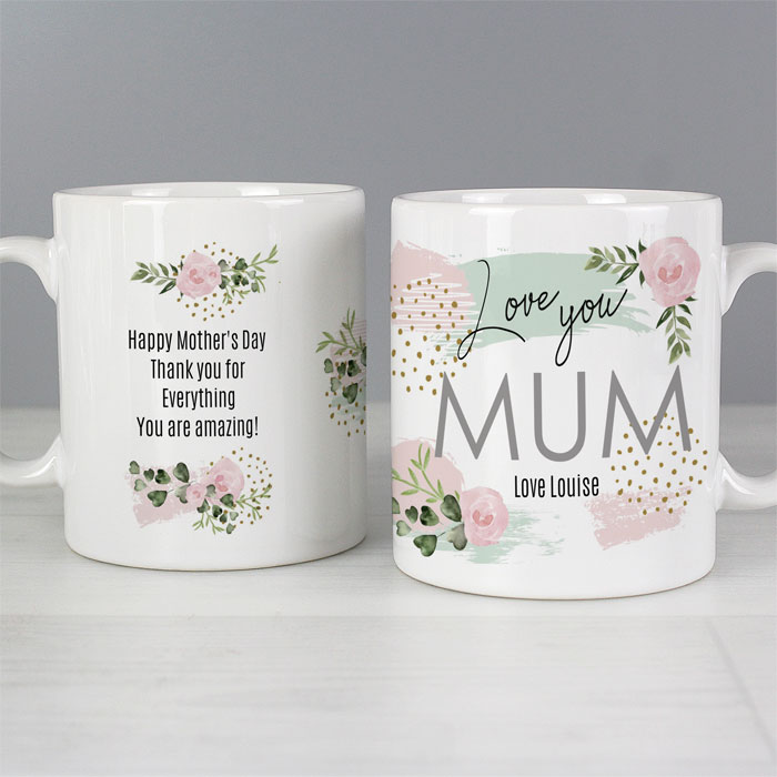 Personalised Abstract Rose Ceramic Mug