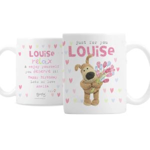 Personalised Boofle Birthday Flowers Ceramic Mug