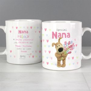 Personalised Boofle Birthday Flowers Ceramic Mug