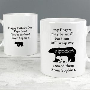 Personalised My Fingers May Be Small Bears Ceramic Mug
