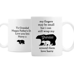 Personalised My Fingers May Be Small Bears Ceramic Mug