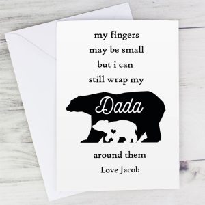 Personalised Fingers May Be Small Daddy Card