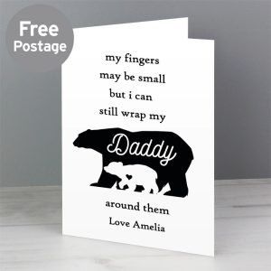 Personalised Fingers May Be Small Daddy Card
