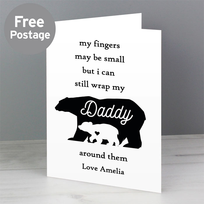 Personalised Fingers May Be Small Daddy Card