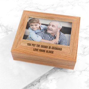 Personalised Father's Day Wooden Photo Box
