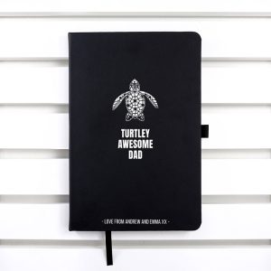 Personalised Turtley Awesome Dad A5 Notebook