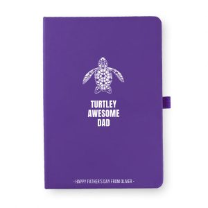 Personalised Turtley Awesome Dad A5 Notebook