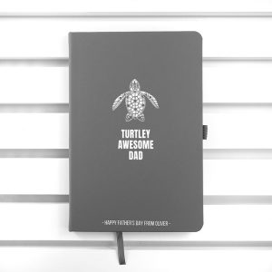 Personalised Turtley Awesome Dad A5 Notebook