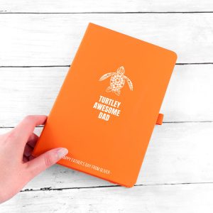 Personalised Turtley Awesome Dad A5 Notebook
