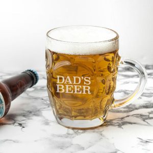 Personalised Dimpled Beer Pint Glass