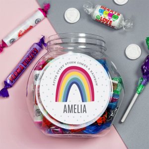 Personalised Rainbow Sweet Jar With Assorted Sweets
