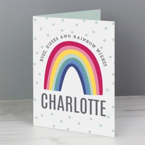 Personalised Any Message Rainbow Card
