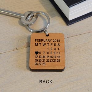Personalised Wooden Photo Key Ring When Baby Met Mummy