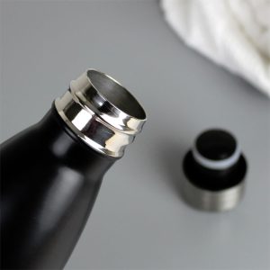 Personalised Black Stainless Steel Insulated Drinks Bottle